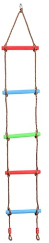 Strickleiter für Kinder 1 8 m lang Robustes Kletterspielzeug aus Kunststoff und Nylonseilen ideal für Schaukeln Outdoor Baumhaus Spielplatz