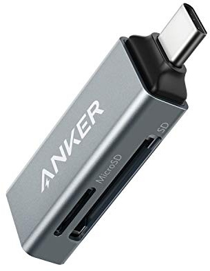 Anker 2-in-1 USB C Speicherkartenleser | Für SDXC, SDHC, SD, MMC, RS-MMC, Mikro SDXC, Mikro SD und UHS-I Karten