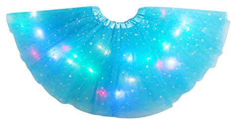 Hifot Mädchen Tutu Rock LED, Tüllrock Kinder Ballettrock Pailletten Led Lichter Kleid Tutu für kleine Mädchen, Prinzessin Tanzrock tanzkleid