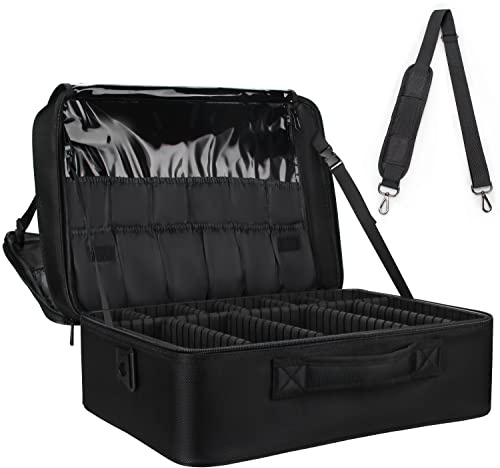 Relavel Kosmetiktasche, Relavel Extra Große Kosmetikkoffer, Reise Schminkkoffer Portable Beauty Case mit Einstellbaren Teiler Groß Professionell Make Up Tasche Cosmetic Bag Organizer Train Case