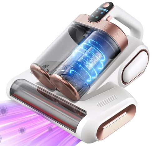 Yaasier Milbensauger für Matratzen, 16Kpa Matratzensauger mit 253,7nm UV-C-Licht, Milbenstaubsauger mit Staubmilben-Sensor, HEPA-Filter, entfernt 99,9% Allergene von Betten, Sofas, Tierhaare