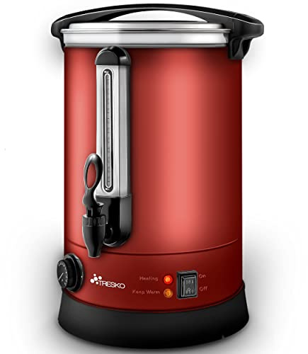 TRESKO® Glühweinkocher 6,8L / 1500W Einkochautomat aus Edelstahl Glühweinkessel Glühweinautomat Heißgetränkeautomat Heißwasserspender
