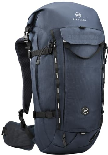 NORDKAMM Wanderrucksack 40L Damen u Herren Trekkingrucksack Tourenrucksack blau