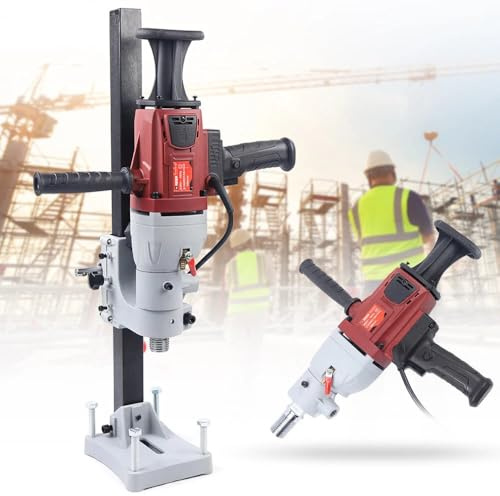 YNAADYH 2200W Kernbohrgerät, Kernbohrmaschine Diamant, Kernbohrgerät Nass Trocken Bohren, 1200 U/min Diamant für Bau Nass-Trocken Bohren mit (A1)