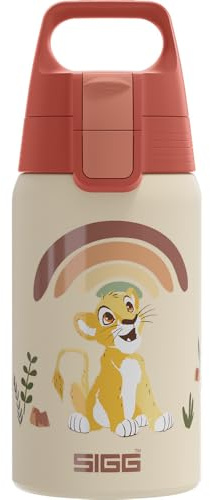 Sigg - Edelstahl Trinkflasche Kinder - Shield One Disney Lion King - Für Kohlensäurehaltige Getränke Geeignet - Auslaufsicher - Federleicht - BPA-frei - Sport & Schule - xxxx - 0,5L