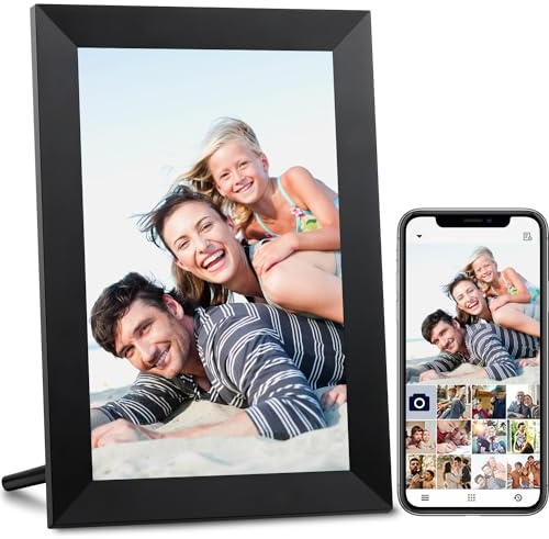 AEEZO Digitaler Bilderrahmen WLAN 10,1 Zoll,1280x800 IPS Touchscreen Elektronischer Fotorahmen,32GB-Speicher,Automatische Drehung, Unterstützt Micro SD Karte