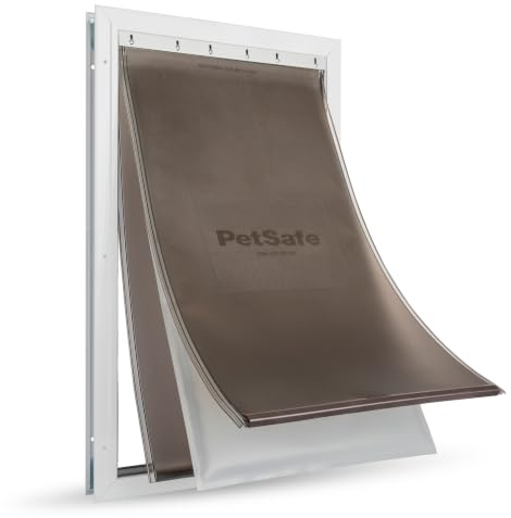 PetSafe Energieeffiziente Aluminium Haustiertür, XL | Isoliertes Klappensystem, Für Extreme Wetterbedingungen, Für Katzen & Hunde