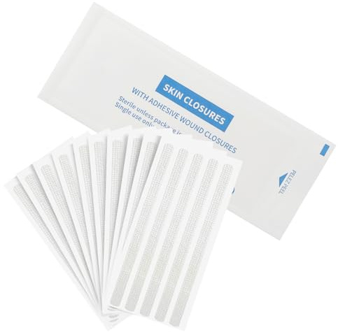 Wundverschlussstreifen 50er-Pack Klammerpflaster Strips Hautverschlüsse Steril Notfall Wundverschluss