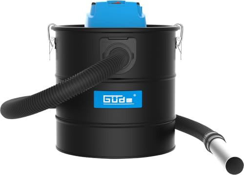 Güde Aschesauger GA 18-1200.1, 1200 W, 18 Liter Behälter, 1 m Saugschlauch | 18 kPa Unterdruck, mit HEPA-Filter, Metall-Saugschlauch und hitzebeständiges Aluminium-Saugrohr, für Kamin, Ofen und Grill