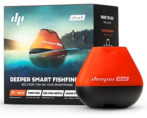 Deeper Start Smart Fischfinder Echolot auswerfbar - Tragbares Sonar für das Angeln vom Steg oder Ufer | Angelzubehör Gadget mit Kostenloser App