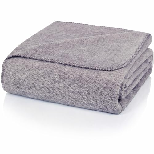 Glart U2GM Kuscheldecke 150x200 cm – Wohndecke aus Baumwolle Polyacryl Mix für Sofa Couch und Bett