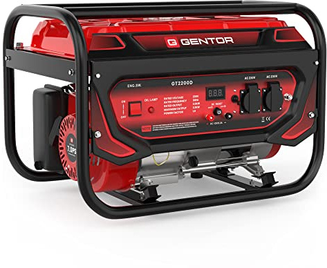 Stromgenerator 2200W – Leiser Benzin Stromerzeuger 4-Takt Notstromaggregat 230V 12V – Stromaggregat für Camping Outdoor Werkstatt – Seilzugstart Generator 7.0PS