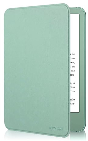 MoKo Hülle für 6" Neu Kindle (11. Generation, 2024/2022), Leichte Schutzhülle mit Auto Schlaf/Wach Funktion Smart Cover für 11. Generation e-Reader, Matchagrün