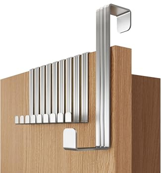 4smile Türhaken - 10 Stück, 304 Edelstahl - mit Schaumstoff, kein Klappern Türhaken zum Einhängen, wendbare Türgarderobe für das Zimmer und Schranktüren