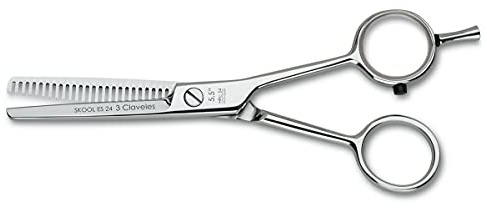 3 Claveles Skool - Modellierschere für Friseure, 5.5, Cranberry