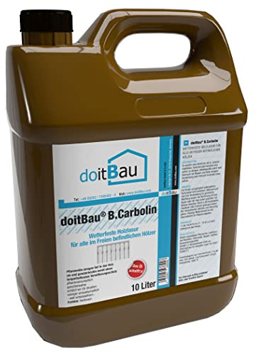 B.Carbolin 10l | Umweltfreundliche Holzlasur außen zur Holzimprägnierung aus Pflanzenöl | Frei von PCP und Lindan | Verwitterungschutz