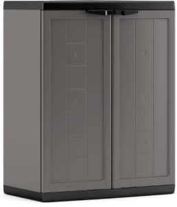 Kis Kunststoffschrank "Jolly" niedrig, 1 Stück, dunkelgrau/schwarz, 9733000 0444 01