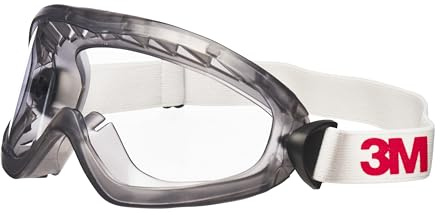 3M Vollsicht-Schutzbrille Serie 2890, abgedichtet, Anti-Fog-Beschichtung, transparentes Acetatglas, 2890SA, Klar