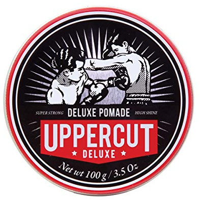 Uppercut Deluxe Pomade Strong Hold High Shine 100g | Professional Water Based Pomade to Create Timeless and Classic Looks. Strong Hold with High Shine for All Day Style.