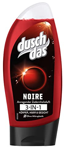 Duschdas 3-in-1 Duschgel & Shampoo Noire Duschbad mit anregendem Zedernholzduft dermatologisch getestet 250 ml 6 Stück