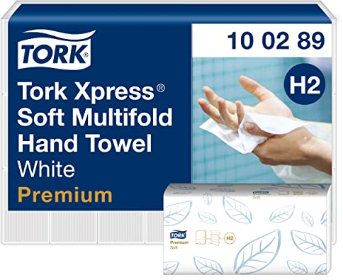 Tork Xpress weiche Multifold Papierhandtücher 100289 - H2-21 x 150 Tücher | Premium Falthandtücher für Handtuchspender, weich & saugfähig, 2-lagig, weiß