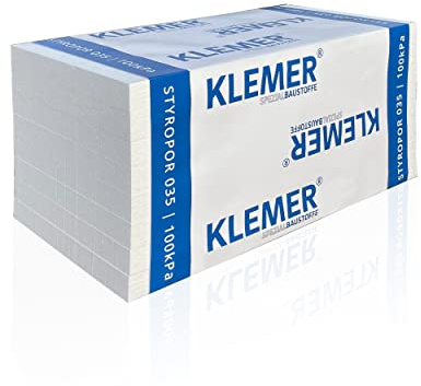Styropor Dämmplatten EPS DEO 035 dm - ausgezeichnete Druckfestigkeit 100 kPa - sicherer Versand der Dämmung im stabilen Transportkarton (1 Paket Styroporplatten - Inhalt 2,0 M²/Paket)