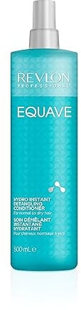 REVLON PROFESSIONAL EQUAVE Hydro Instant Detangling Conditioner, 500 ml, entwirrender Leave in Sprühconditioner für normales bis trockenes Haar, Haarpflege mit 2-Phasen Formel & Hitzeschutz