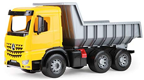Lena 2064 - Starke Riesen Muldenkipper Arocs, 150 Kg Tragkraft, Circa 63 cm, Gelb, Schwarz und Silber