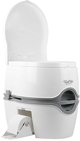 Thetford 92820 Porta Potti 565P Tragbare Toilette Qube, Weiß-Grau, 448 x 388 x 450 mm