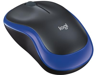 Logitech Standard-Kategorie M185 Funk Maus Optisch, Blau, Maus Kabellos M185