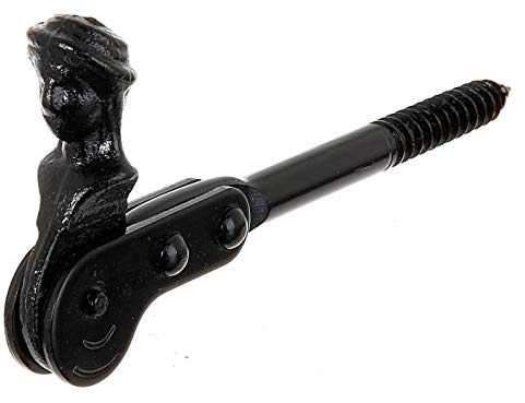 Alberts 307103 Fensterladen-Feststeller Schäferkopf | zum Einschrauben oder zum Einmauern | schwarzer Tauchlack | 126,5 mm