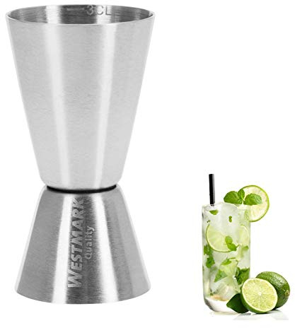 Westmark Kleiner Messbecher/Barmaß, Jigger für Cocktails, 2 Maßeinheiten: 2/3 cl, Rostfreier Edelstahl, Silber, 62782260