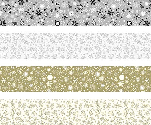 Faltstreifen-Set für Fröbelsterne | 1,5×45 cm, 120 g/m², silber/gold