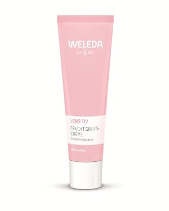 WELEDA Bio Mandel Sensitiv Feuchtigkeitscreme - unparfümierte Naturkosmetik Feuchtigkeitspflege Gesichtscreme beruhigt sensible, trockene Haut & sorgt für einen gesunden Teint (1x 30 ml)