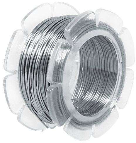 RAYHER HOBBY 24079000 Edelstahldraht, Modellierdraht, 0,5 mmø, Spule 10 m, zum Basteln und Modellieren von Schmuckteilen, Drahtskulpturen, rostfrei, Silber