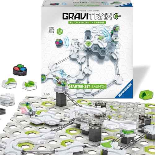 Ravensburger GraviTrax Power Starter-Set Launch. Erweiterbares interaktives Kugelbahnsystem mit elektronischen Elementen, für Kinder ab 8 Jahren
