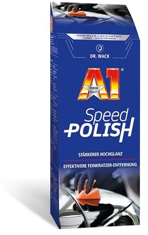 Dr. Wack – A1 Speed Polish – NEUE FORMEL 500 ml I Premium Auto-Politur mit Carnauba-Wachs I Noch besserer Schutz & Glanz I Für alle Lacke geeignet I Hochwertige Autopflege – Made in Germany
