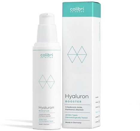colibri skincare Hyaluron Booster 50ml - Hyaluron Serum hochdosiert - Anti Aging Serum Gesicht - Hyaluronsäure Gesichtspflege - Feuchtigkeitsserum für Männer und Frauen - Made in Germany