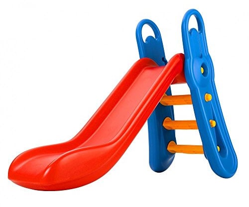 BIG - Fun-Slide - 152cm lange Rutschbahn, Nutzung für den Hausgebrauch, rot-blaue Rutsche für drinnen und draußen, für Kinder ab 3 Jahren