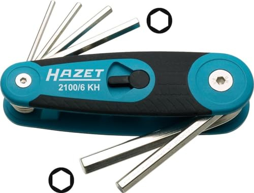 Hazet Winkelschraubendreher-Satz 2100/6KH, Innensechskant Profil, 6-teilig | Abtrieb Innensechskant Profil, Chrom-Vanadium, vernickelt, DIN ISO 2936, 213 g, 6-teilig , Innensechskant Profil