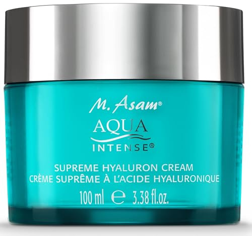 M. Asam AQUA INTENSE Supreme Hyaluron Cream (100 ml) – Parfümfreie Feuchtigkeitscreme mit Hyaluron, 120h Feuchtigkeitskomplex, Anti-Falten-Effekt, leichte Textur