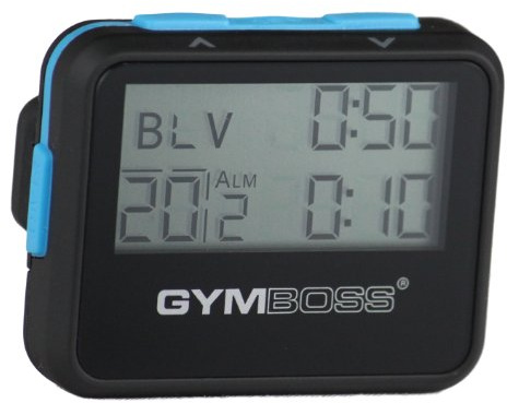 Gymboss Intervallzeitgeber Und Stoppuhr SCHWARZ-BLAU SOFTBESCHICHTUNG