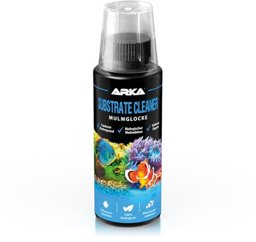 Bodengrundreiniger Aquarium 118 ml – biologischer Mulmabbau ohne Mulmglocke – entfernt Mulm, Futterreste & Schlamm – für Süß- & Meerwasser – ARKA Substrate Cleaner
