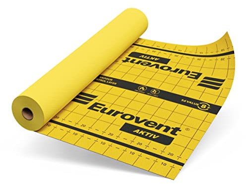 Eurovent® AKTIV zweilagige aktive Dampfbremse Dampfsperre Dampfsperfolie 1,5 x 50m = 75qm Dach