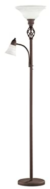 Trio Leuchten LED Stehleuchte Rustica 4602021-24, Metall rostfarbig, exkl. 1x E27, Weiß