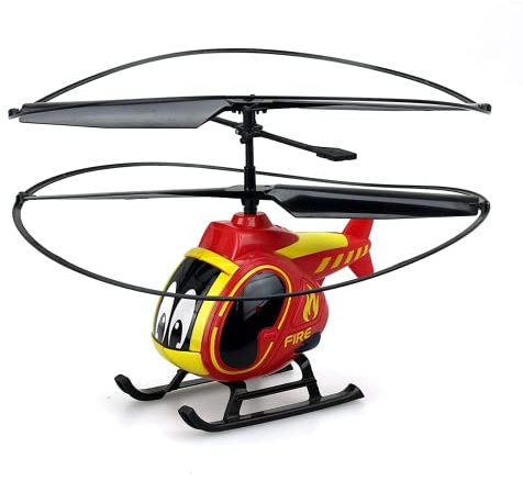 TOOKO 84703 MEIN ERSTER FEUERWEHRHUBSCHRAUBER by Silverlit, ferngesteuerter Hubschrauber, einfache Steuerung, multidirektionale Steuerung, Soundeffekte, rot, ab 4 Jahren
