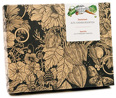 Magic Garden Seeds Alte Erdbeersorten Samen-Geschenkset mit 3 Sorten | Traditionelle und aromatische Erdbeersorten • Hochwertiges Geschenk für Gartenfreunde, Erdbeerliebhaber und Hobbygärtner