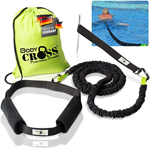 BodyCROSS Premium Schwimmtrainer Outdoor – Schwimmgürtel für Kinder & Erwachsene mit Tube (1–20kg), Pool Zubehör, Pull Buoy, Schwimmbrett