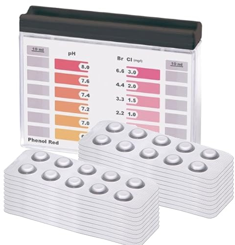 POWERHAUS24 Rapid Tester mit 200 Testtabletten Chlor und pH
