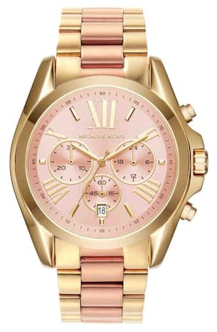 Michael Kors Damenuhr Analog Chronograph mit Edelstahlarmband MK6359